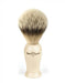 Edwin Jagger - IVPSBST Plaza Imitation Ivory Silver Tip Badger Shaving Brush, Medium - New England Shaving Company