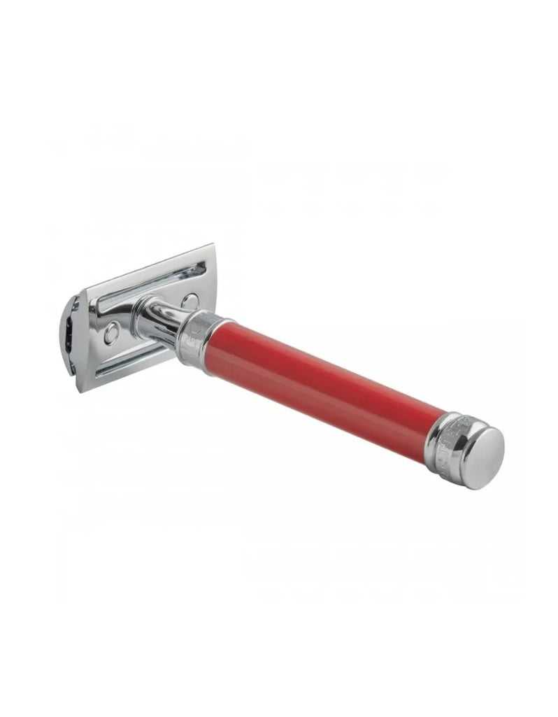 Edwin Jagger - Long Handle Safety Razor with Colored Handle