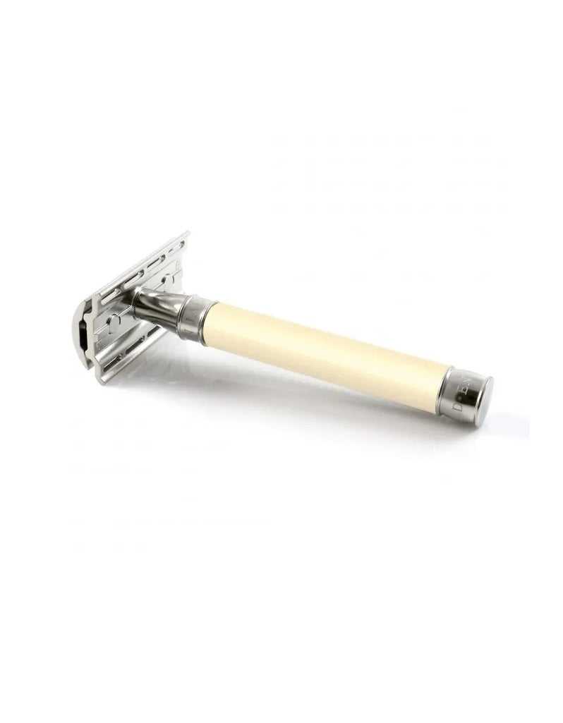Edwin Jagger - 3ONE6 Double Edge Safety Razor, Stainless Steel Imitation Ivory