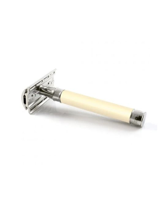 Edwin Jagger - DESS7BL 3ONE6 Stainless Steel Double Edge Safety Razor, Imitation Ivory