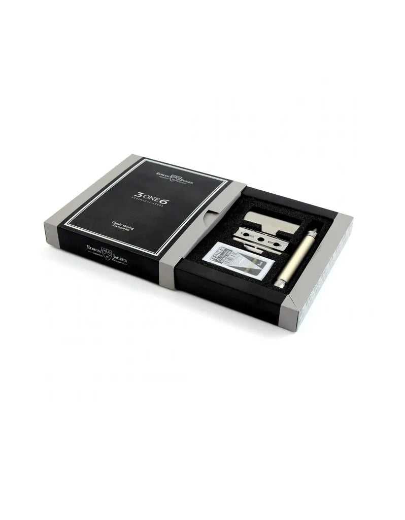 Edwin Jagger - 3ONE6 Double Edge Safety Razor, Stainless Steel Imitation Ivory