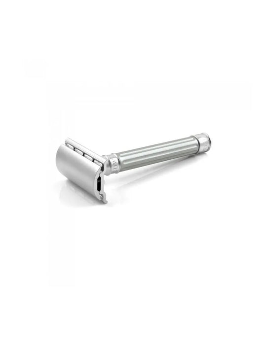 Edwin Jagger - DESSGA9BL 3ONE6 Stainless Steel Double Edge Safety Razor, Anodised Silver