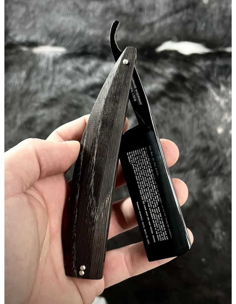Dovo - Arena Smoked Straight Razor, Square Point, 8/8"