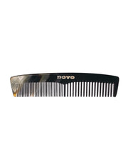Dovo pocket comb made from natural horn, handcrafted in Germany, with fine and coarse teeth and a unique organic color pattern
