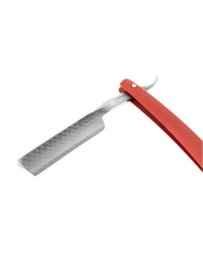 Dovo runde straight razor in red