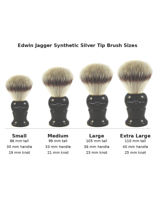 Edwin Jagger - Synthetic Silver Tip English Shaving Brush
