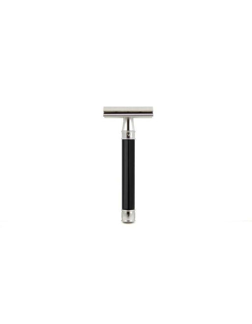 Edwin Jagger 3ONE6 Stainless Steel DE Safety Razor with Imitation Ebony Handle