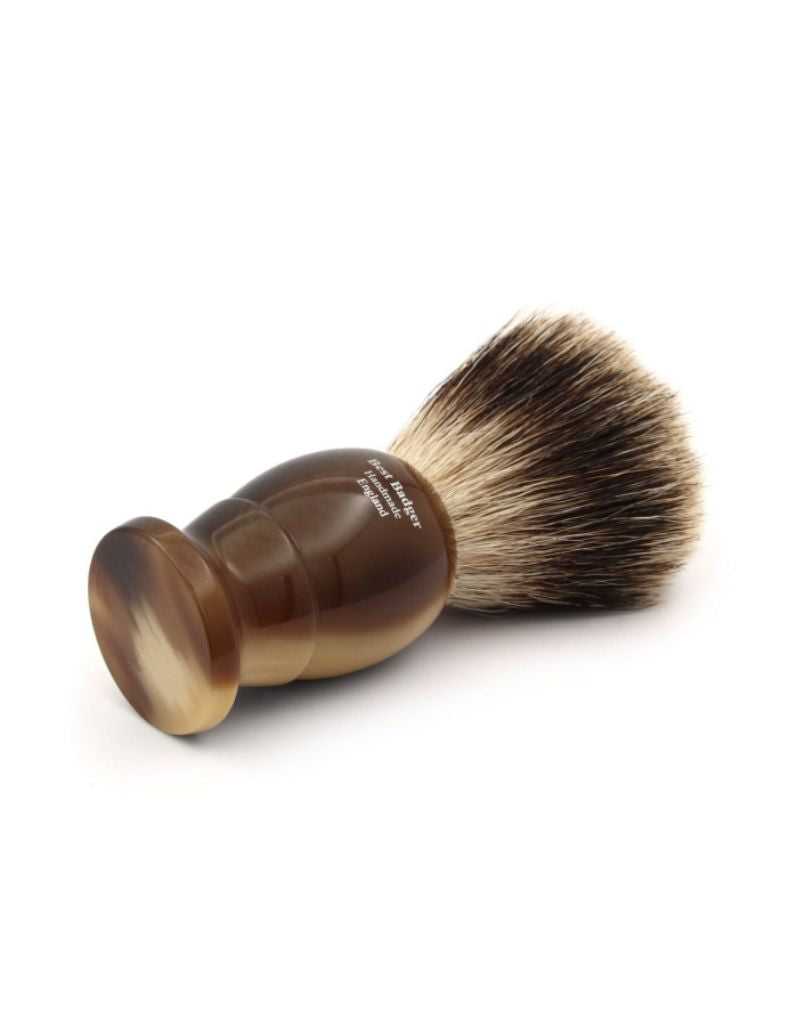 Edwin Jagger - 9EJ872 English Shaving Brush, Imitation Light Horn with Best Badger, Small