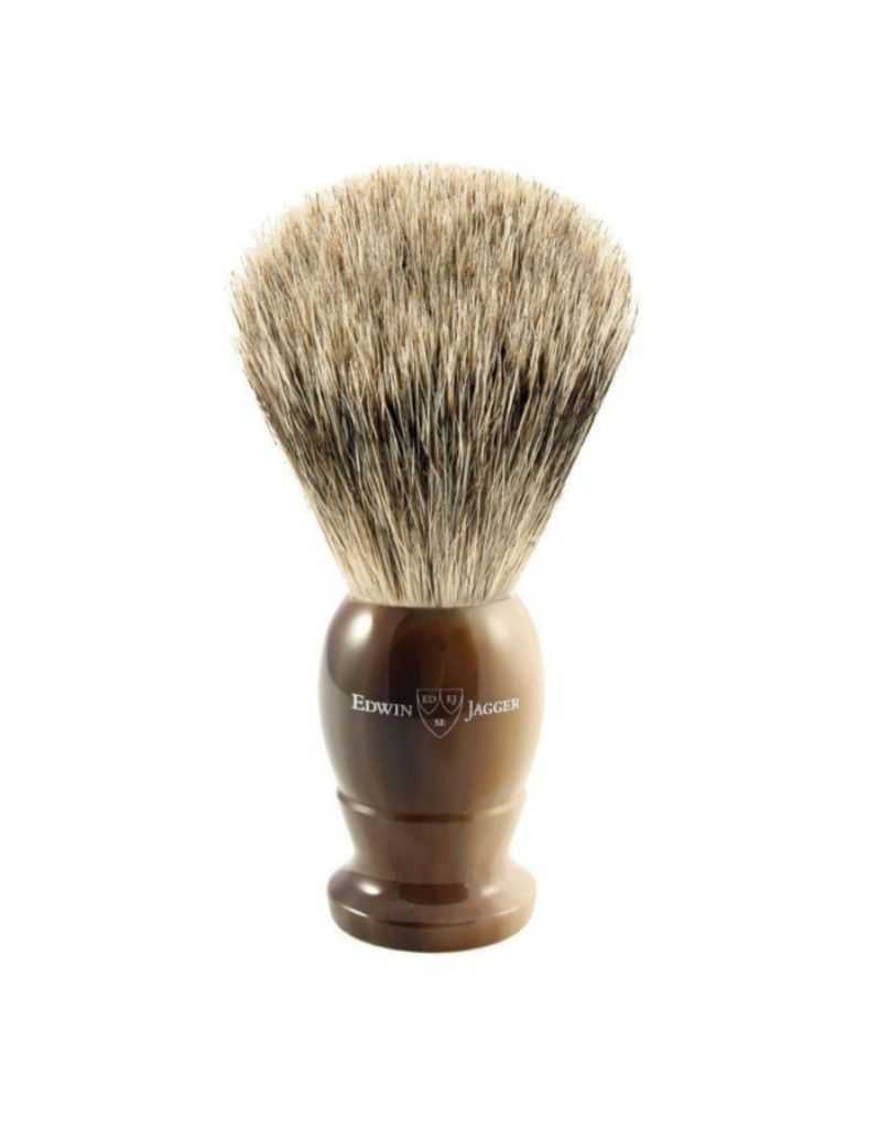 Edwin Jagger - 9EJ872 English Shaving Brush, Imitation Light Horn with Best Badger, Small
