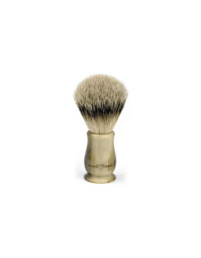 Edwin Jagger Chatsworth imitation light horn silver tip badger shaving brush