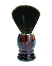 Edwin Jagger black synthetic shaving brush with Imitation Tortoise Shell handle