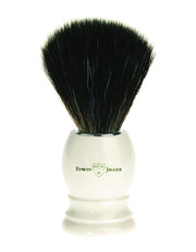 Edwin Jagger black synthetic shaving brush with Imitation Ivory handle