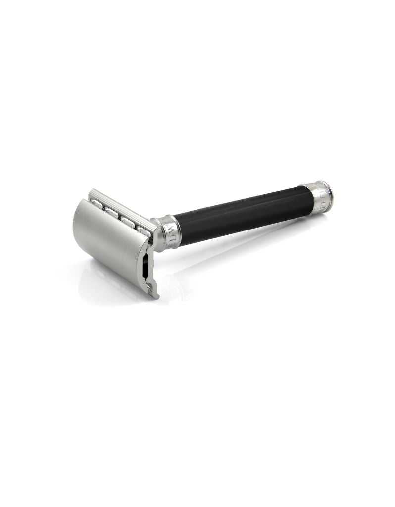 Edwin Jagger - 3ONE6 Double Edge Safety Razor, Stainless Steel Imitation Ebony