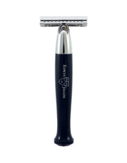 Edwin Jagger Diffusion double edge safety razor with imitation ebony handle, chrome trim and closed comb head