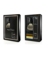 Edwin Jagger Imitation Ebony Shaving Brush with drip stand and Cream Gift Set - Sandalwood