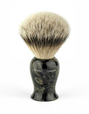 Edwin Jagger Plaza Silver Tip Badger shaving brush, Imitation Black Marble handle