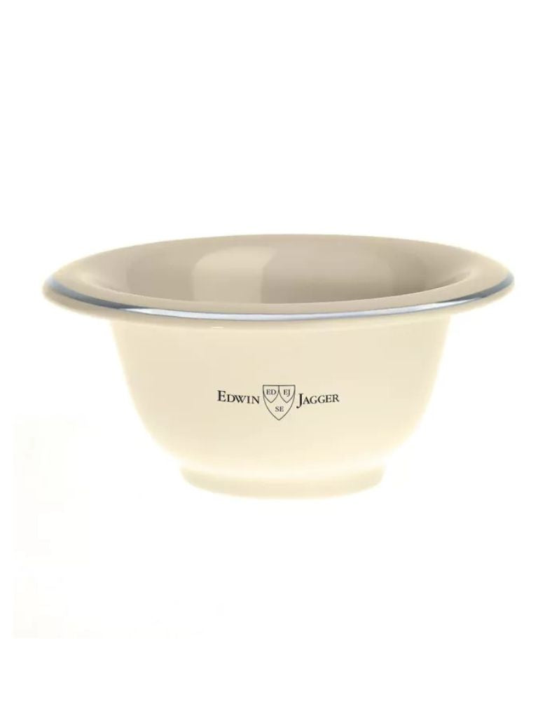 Edwin Jagger - Porcelain Shaving Bowl with Silver Rim - New England Shaving Company