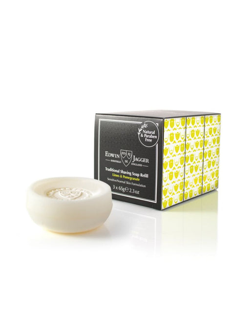Edwin Jagger - Shaving Soap Triple Pack - Limes & Pomegranate - New England Shaving Company