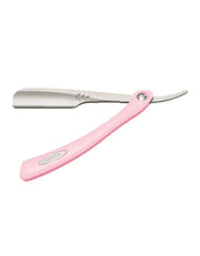 Feather SR shaving Pink and silver straight razor