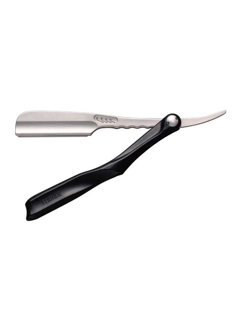 Needlework Razor Feather Artist Club SS Folding Straight Razor — New England Shaving Company