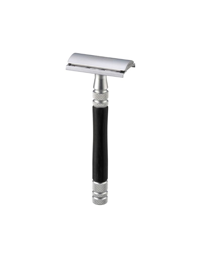 Feather - WS-D2S Wood and Stainless Steel Double Edge Razor with Stand
