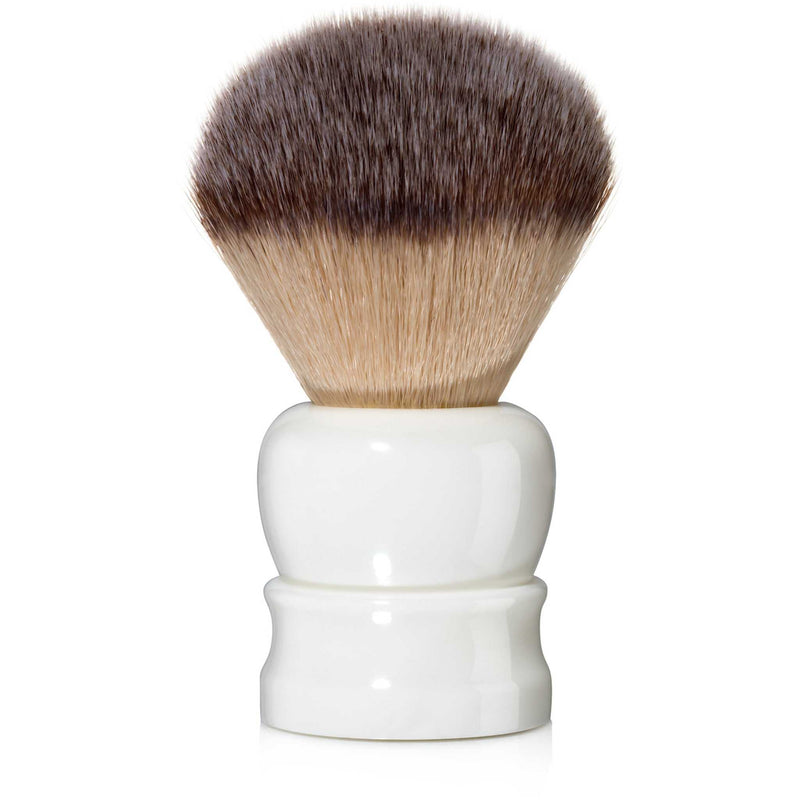 Fine Stout Shaving Brush with solid resin handle and Angel Hair synthetic bristles