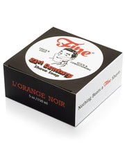 Box of Fine L'Orange Noir shave soap on a white background