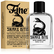 Fine Snake Bite After Shaving Tonic 100ml with extreme menthol, fragrance-free splash for intense cooling and burn