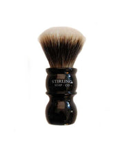 Stirling Soap Co. Finest Badger Shave Brush with 24mm fan knot and black barber-style handle