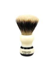 Stirling Soap Co. finest badger brush with 24mm fan knot and black striped handle
