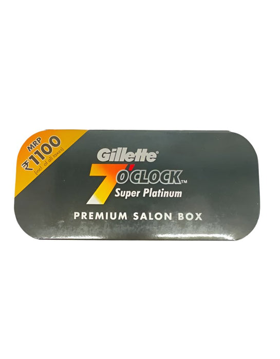 Gillette - 7 O'Clock Black Super Platinum Double Edge Razor Blades (10 Pack)