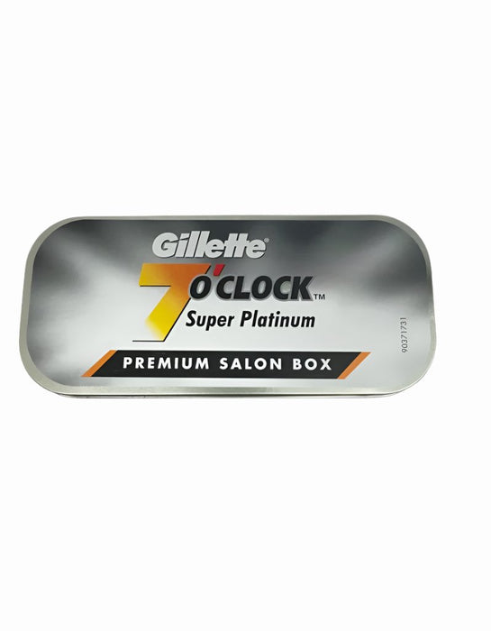 Gillette - 7 O'Clock Black Super Platinum Double Edge Razor Blades (10 Pack)