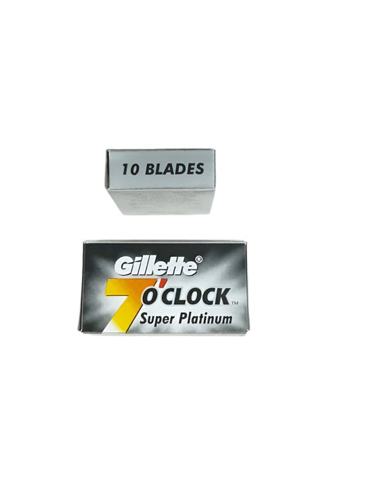 Gillette - 7 O'Clock Black Super Platinum Double Edge Razor Blades (10 Pack)