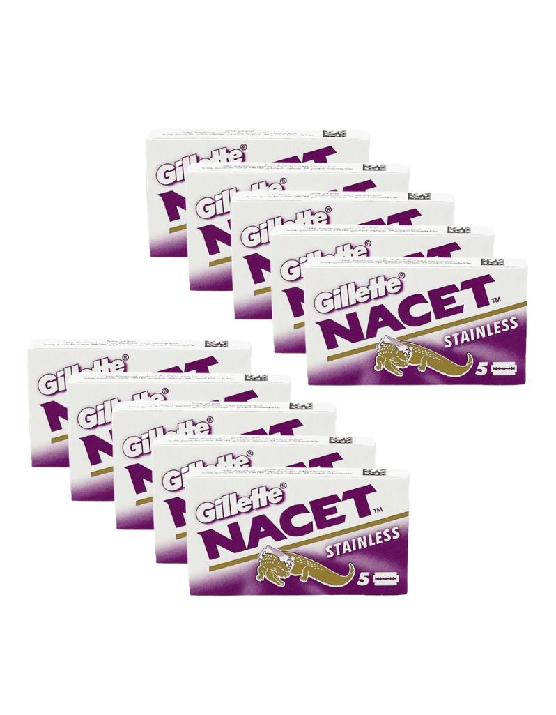 Gillette Nacet stainless razor blades multiple packs for shaving