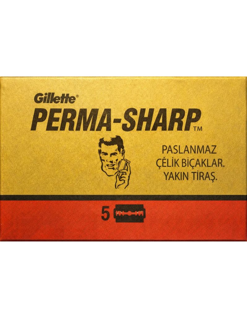Gillette - Perma Sharp Double Edge Razor Blades - New England Shaving Company