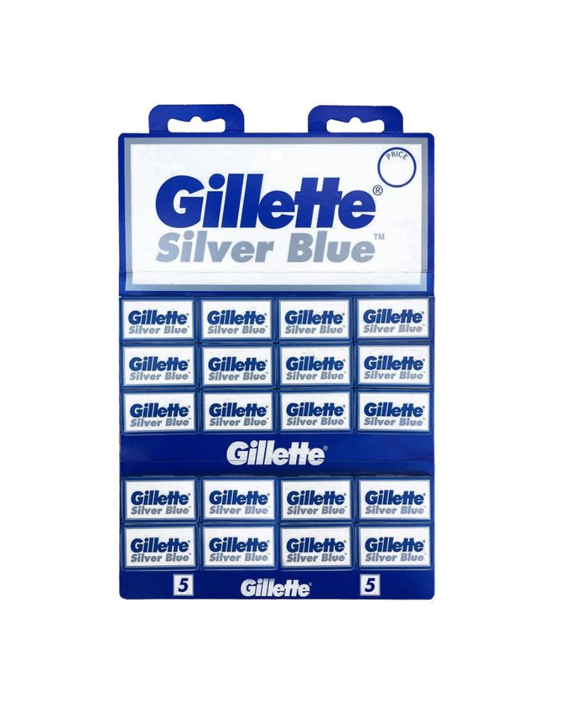 Gillette Silver Blue razor blades display box