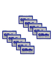 Multiple Gillette Silver Blue razor blades packs