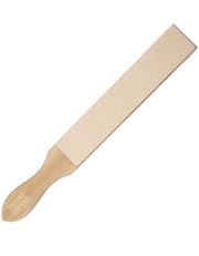 Herold HS81RI leather paddle razor strop with dual sides and slotted wood base made in Germany