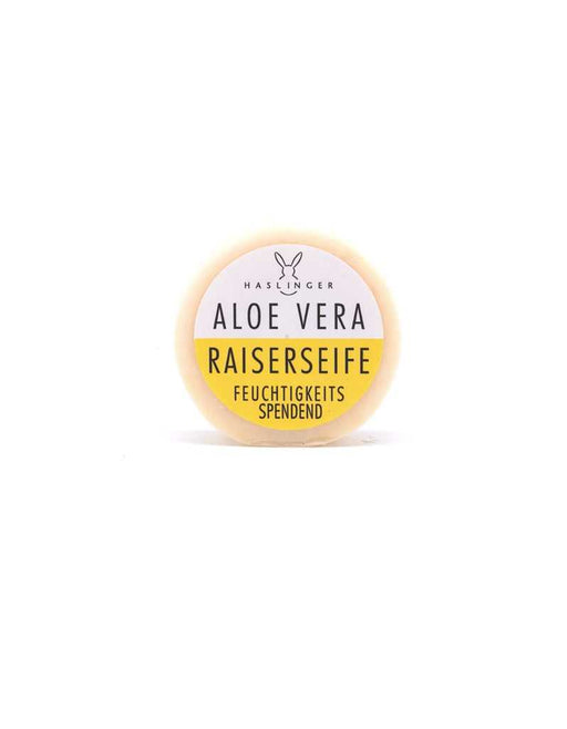 Haslinger Aloe Vera Shaving Soap with creamy lather and gentle formula for smooth, moisturizing shaves