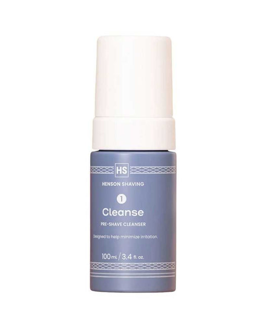 Henson Shaving Cleanse pre-shave cleanser bottle on a white background