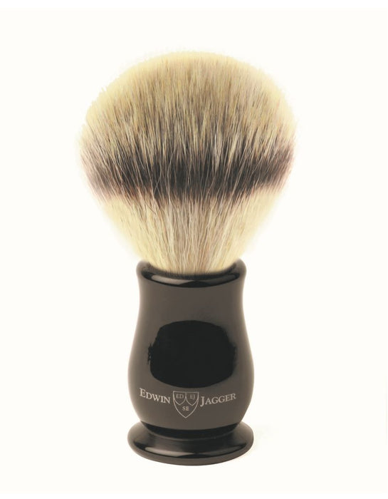 Chatsworth Imitation Ebony Shaving Brush (Synthetic Silver Tip) is a premium silver tip shaving brush