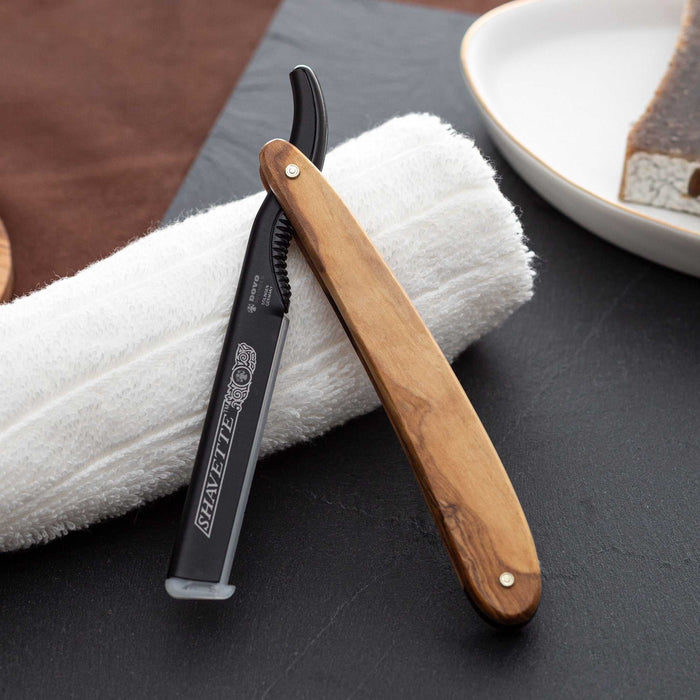 Devette Razor Dovo - Shavette Straight Razor - Olivewood Handle