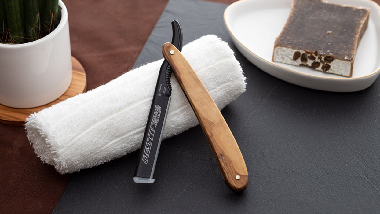 Dovo - Shavette Straight Razor - Olivewood Handle