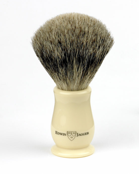 Edwin Jagger - IVCSBBB Chatsworth Imitation Ivory Best Badger Shaving Brush, Medium