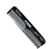 A Kent brand handmade small pocket comb in tortoiseshell color with rounded teeth, suitable for thick/fine hair.