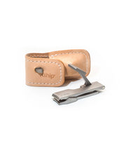 Klhip ergonomic stainless steel nail clipper with leather case