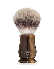 Edwin Jagger Chatsworth Synthetic Silver Tip shaving brush with Imitation Light Horn handle