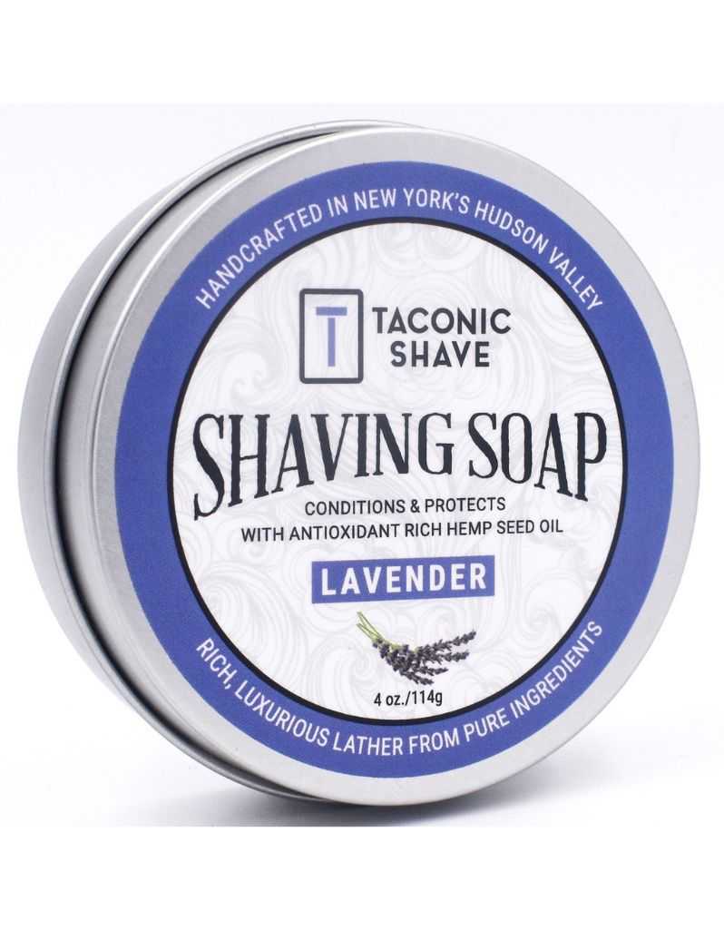 Taconic Shave - Lavender Shaving Soap with Hemp Seed Oil