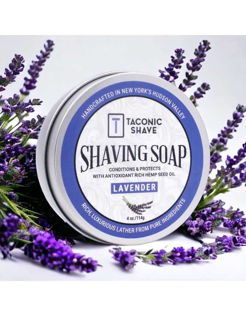 Taconic Shave - Lavender Shaving Soap with Hemp Seed Oil
