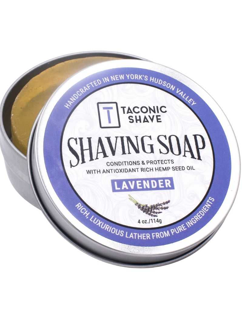 Taconic Shave - Lavender Shaving Soap with Hemp Seed Oil